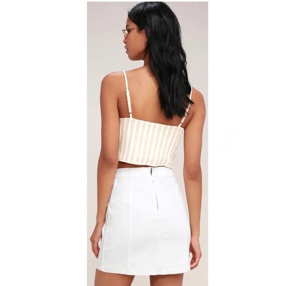 🛑SOLD🛑 NWT Free People Modern Femme Skirt White Size 12 - Picture 4 of 9